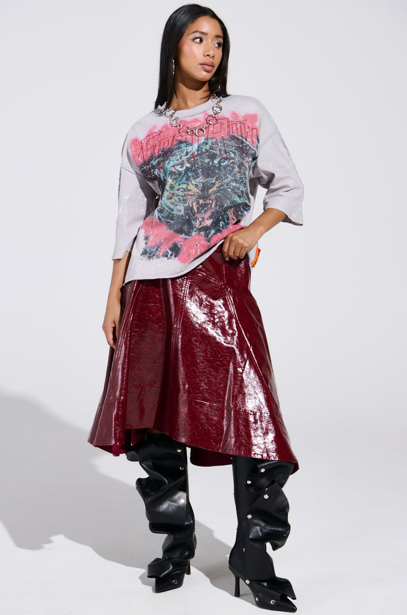 PRIMAL FURY CROPPED GRAPHIC SWEATSHIRT