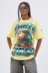 EARTH FIRST OVERSIZED GRAPHIC TEE