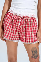 CUTE AS CAN BE PLAID SHORT
