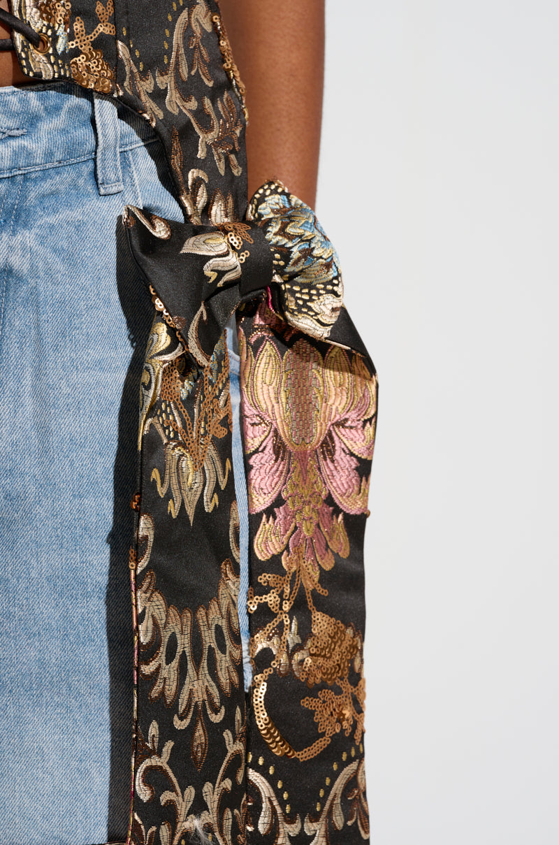QUEENDOM BROCADE CORSET TOP