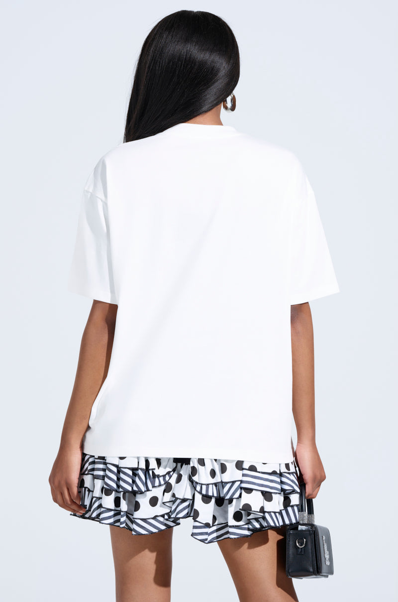8BALL RHINESTONE OVERSIZED TEE