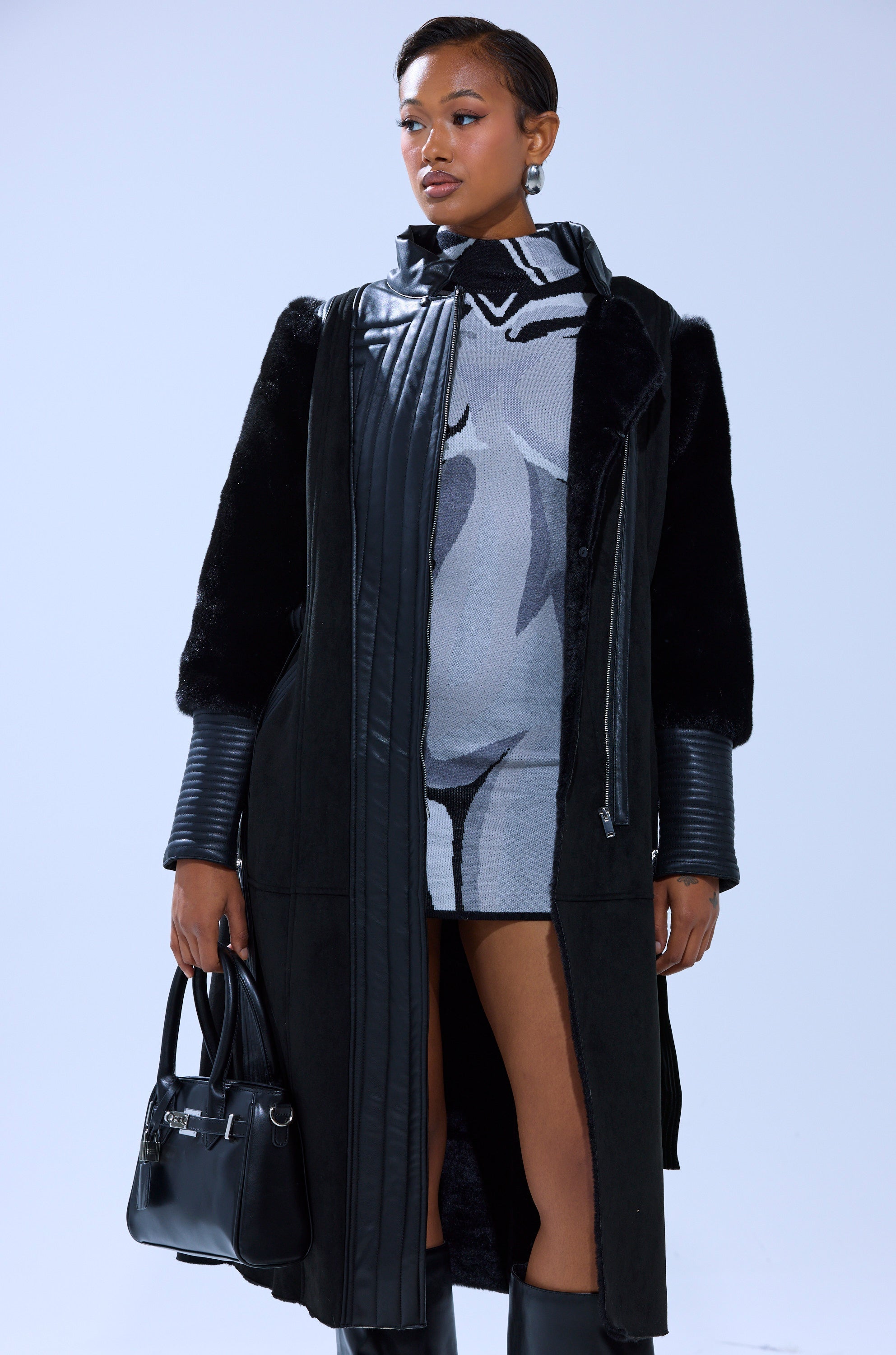 GOODIE MIXED MEDIA COAT