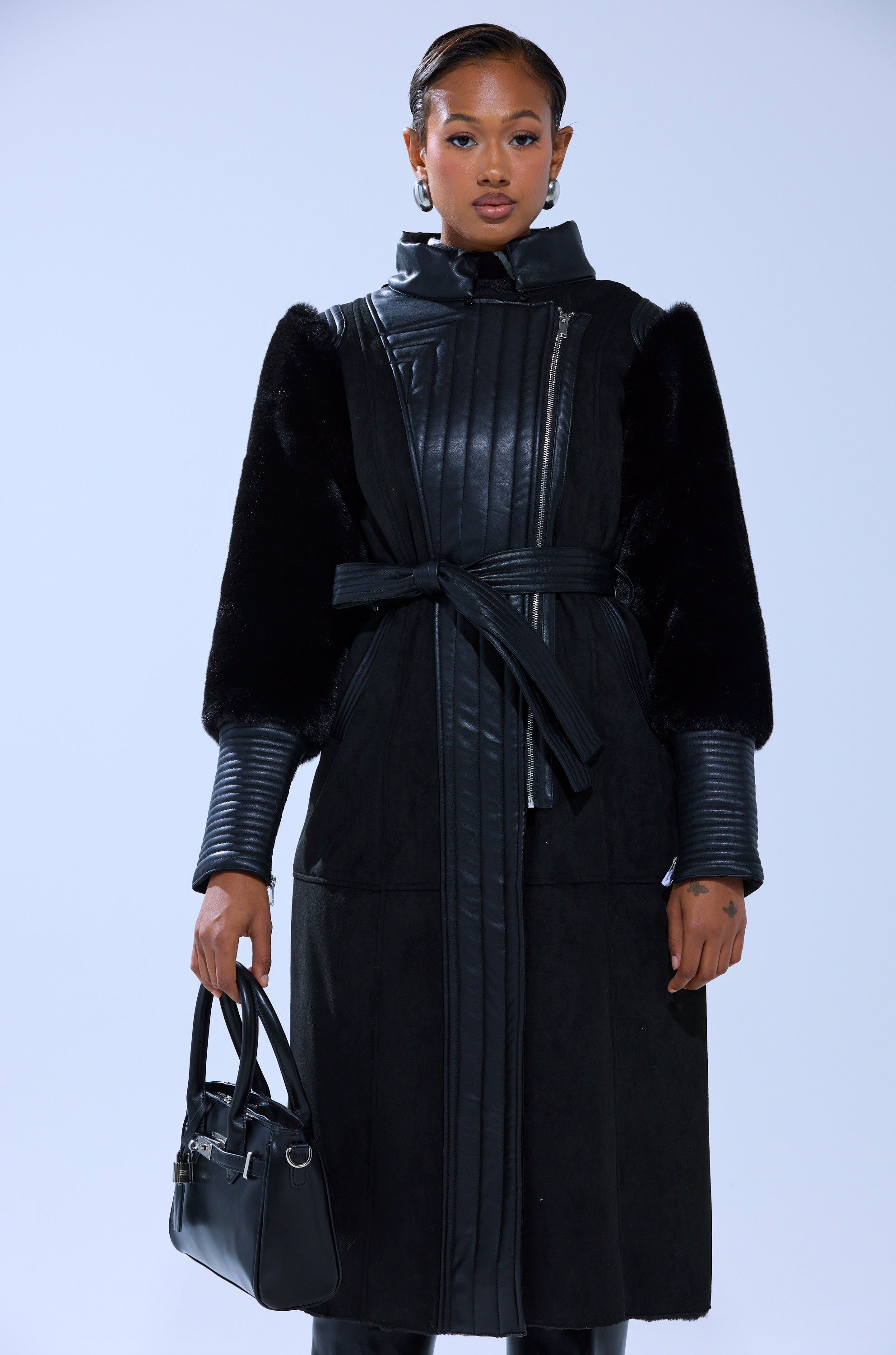 GOODIE MIXED MEDIA COAT