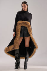 RICH SWEATER WITH FUR TRIM