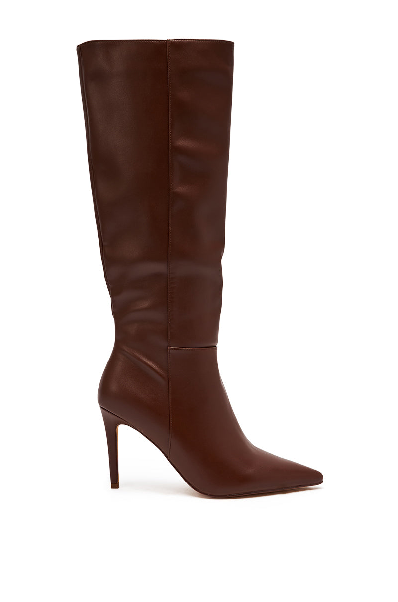 AZALEA WANG HAILEYANN BROWN STILETTO BOOT