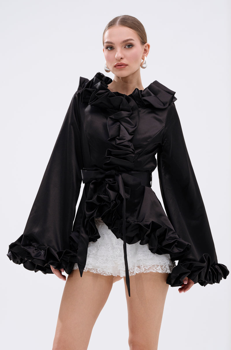 GARDEN PARTY WRAP BLAZER