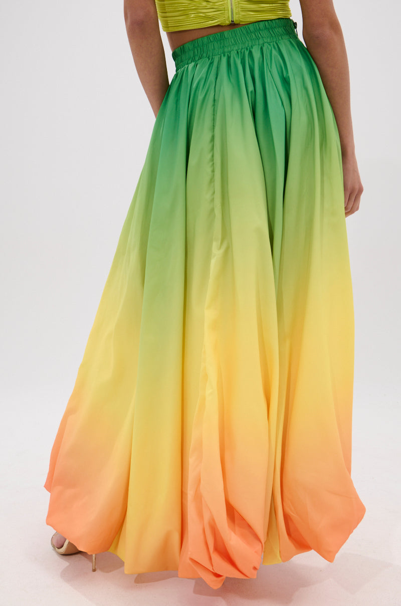 FEELING LUCKY HIGH LOW MAXI SKIRT