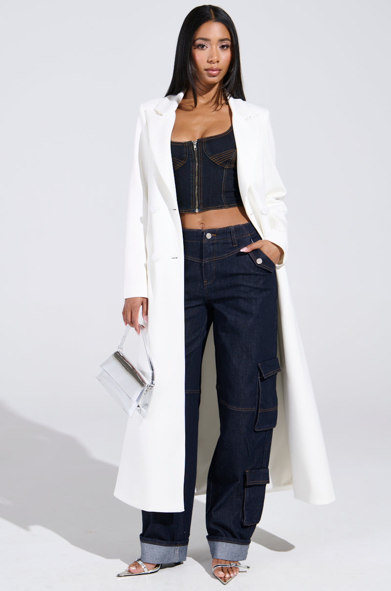 COCOA BUTTER TRENCH IN WHITE