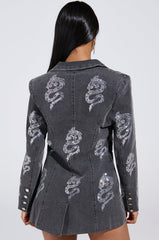 DRAGON SENSE EMBELLISHED BLAZER