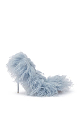 AZALEA WANG JAMEELA BABY BLUE FUR HEEL