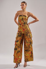 NIKKI BROCADE JUMPSUIT