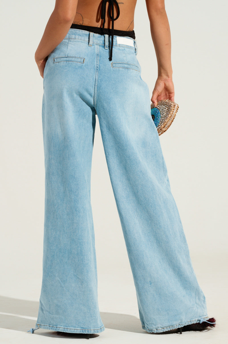 LUCKY LUCKY WIDE LEG DENIM PANT