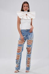 DISTRESSED LIFE DENIM PANT