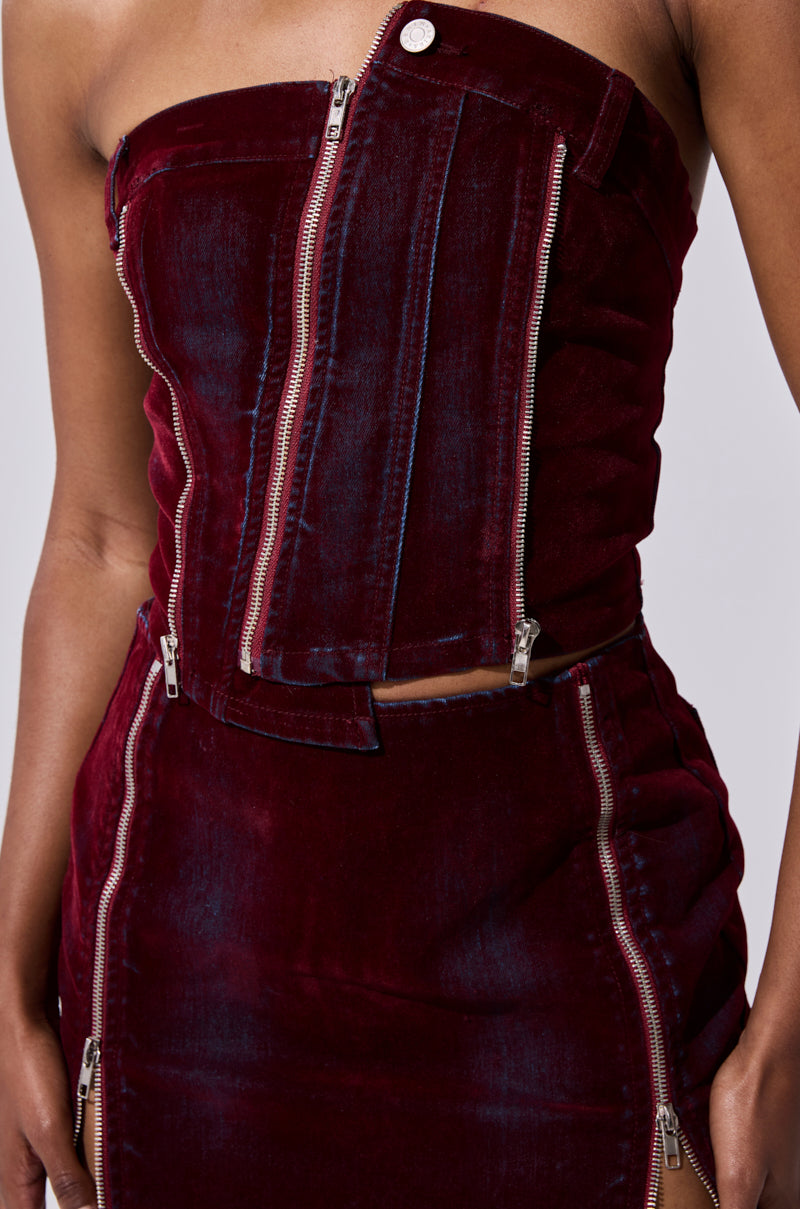 ASYMMETRIC ZIP CORSET