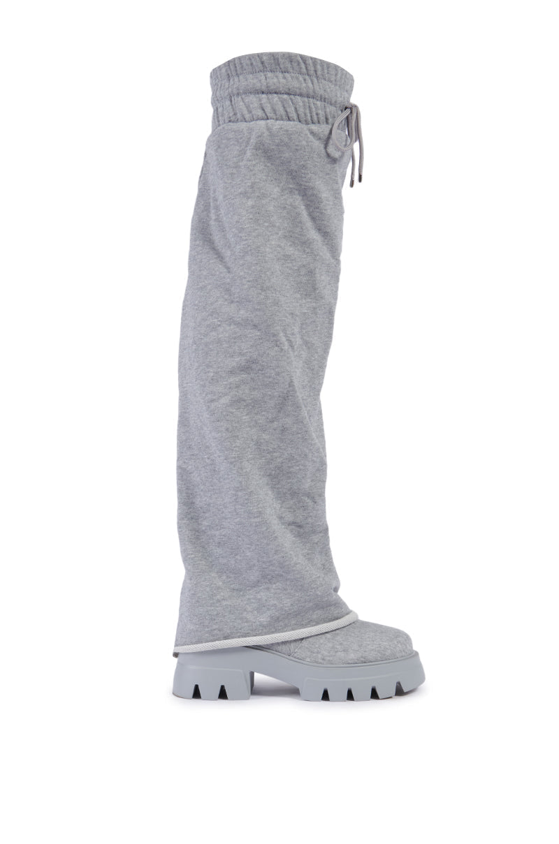 AZALEA WANG JETSETTER GRAY BOOTIE
