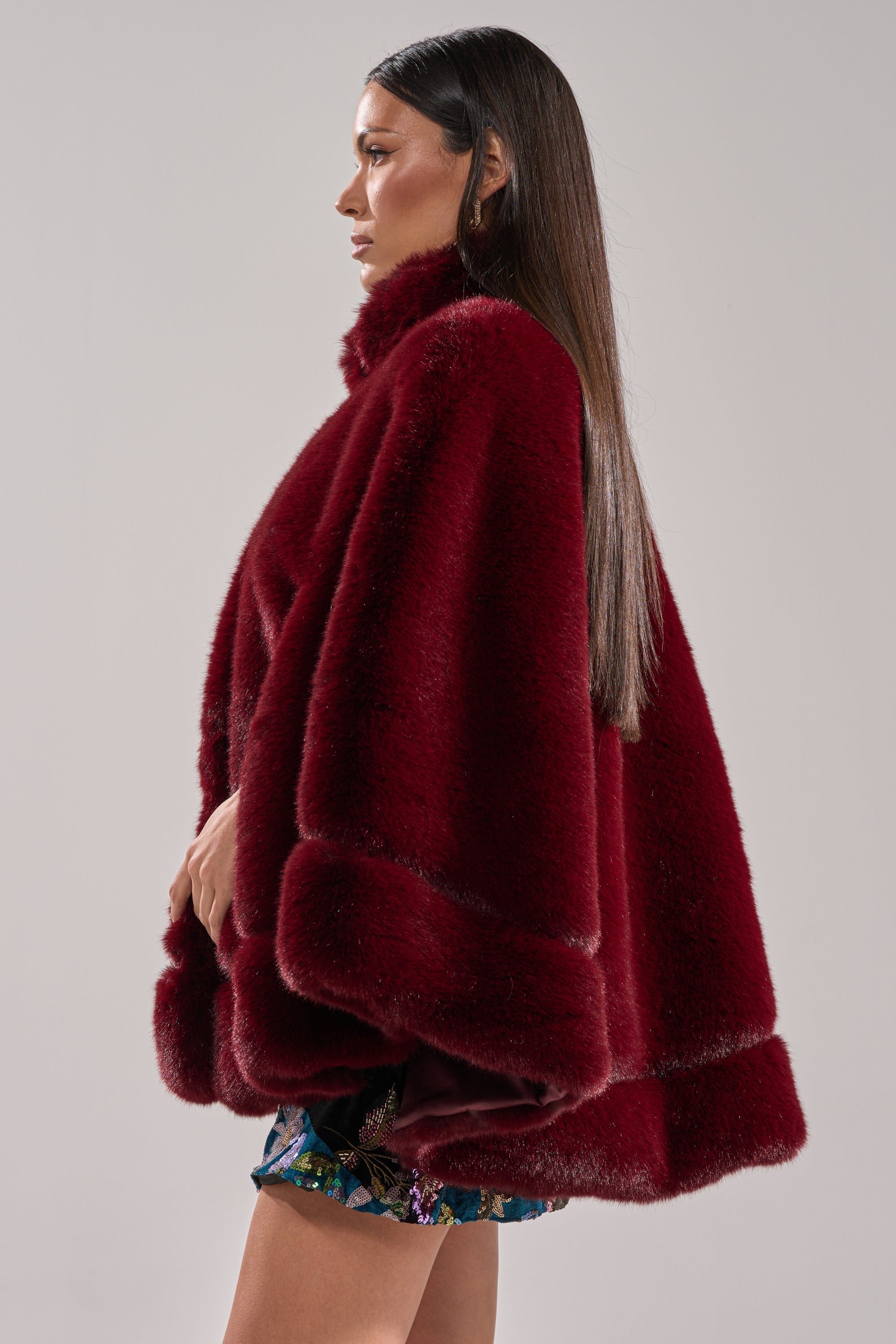 CELINE FAUX FUR CAPE