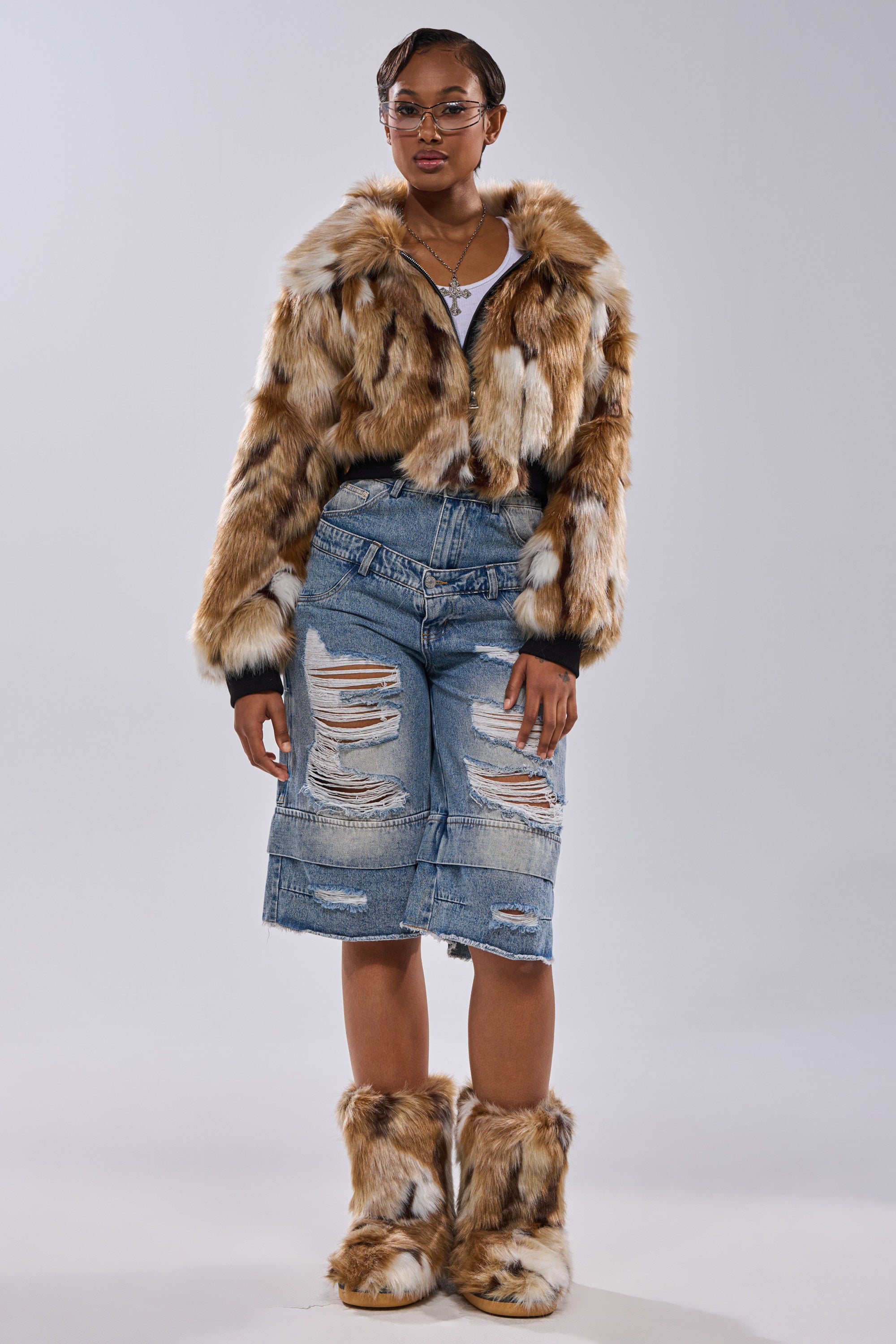 FENNEC FAUX FUR BOMBER