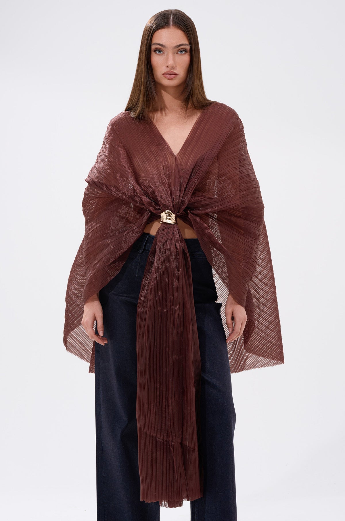 FLY AWAY WITH ME BLOUSE IN BRONZE