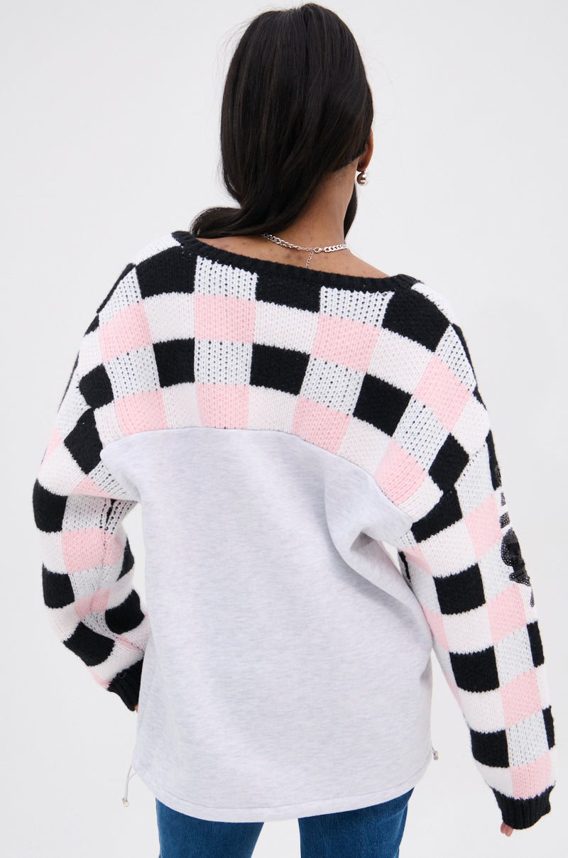 42 SEQUIN PATCHWORK SWEATER