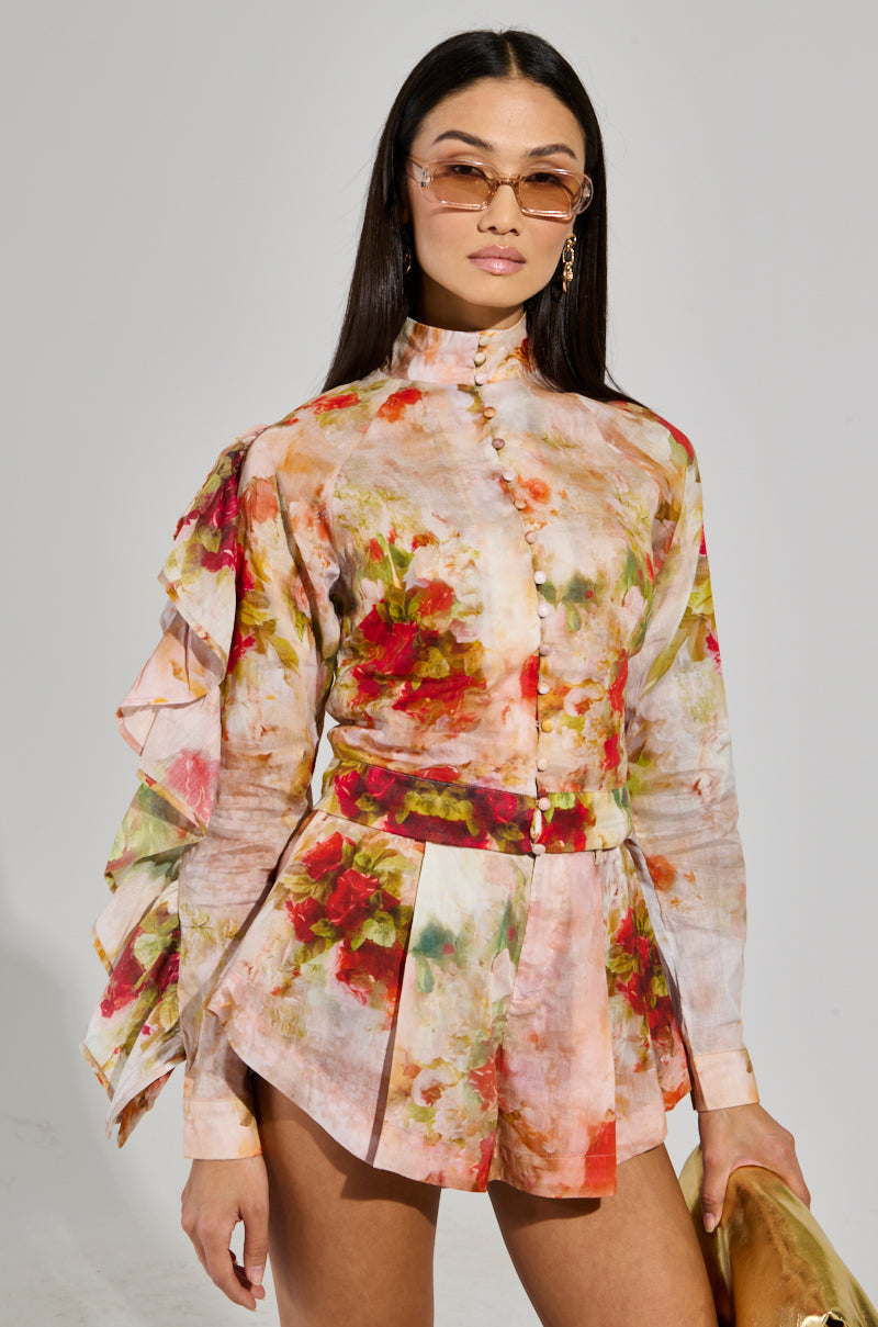 CONCEITED AF FLORAL BLOUSE