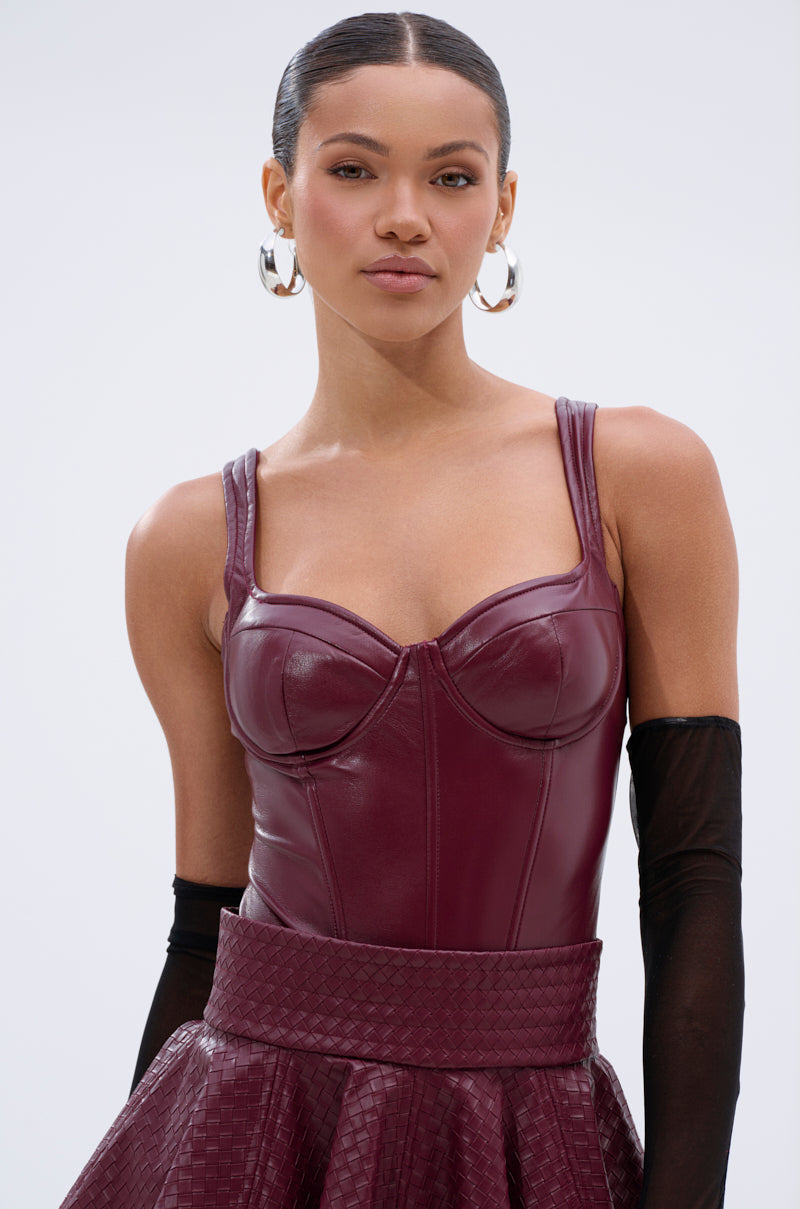 EASY LOVER BODYSUIT IN PLUM