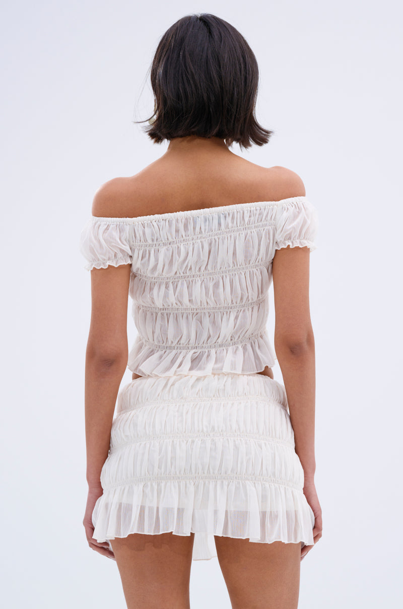 FLIRT WITH ME OFF THE SHOULDER BLOUSE