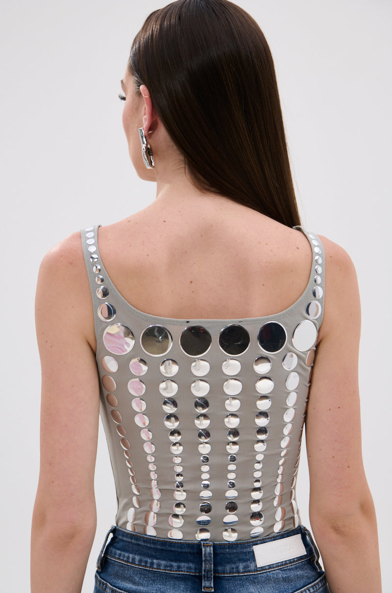 ILLUSION POLKA DOT BODYSUIT