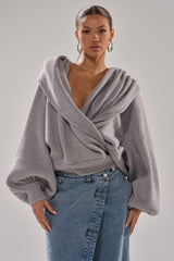 CRAZY FOR YOU CROSS FRONT SWEATER