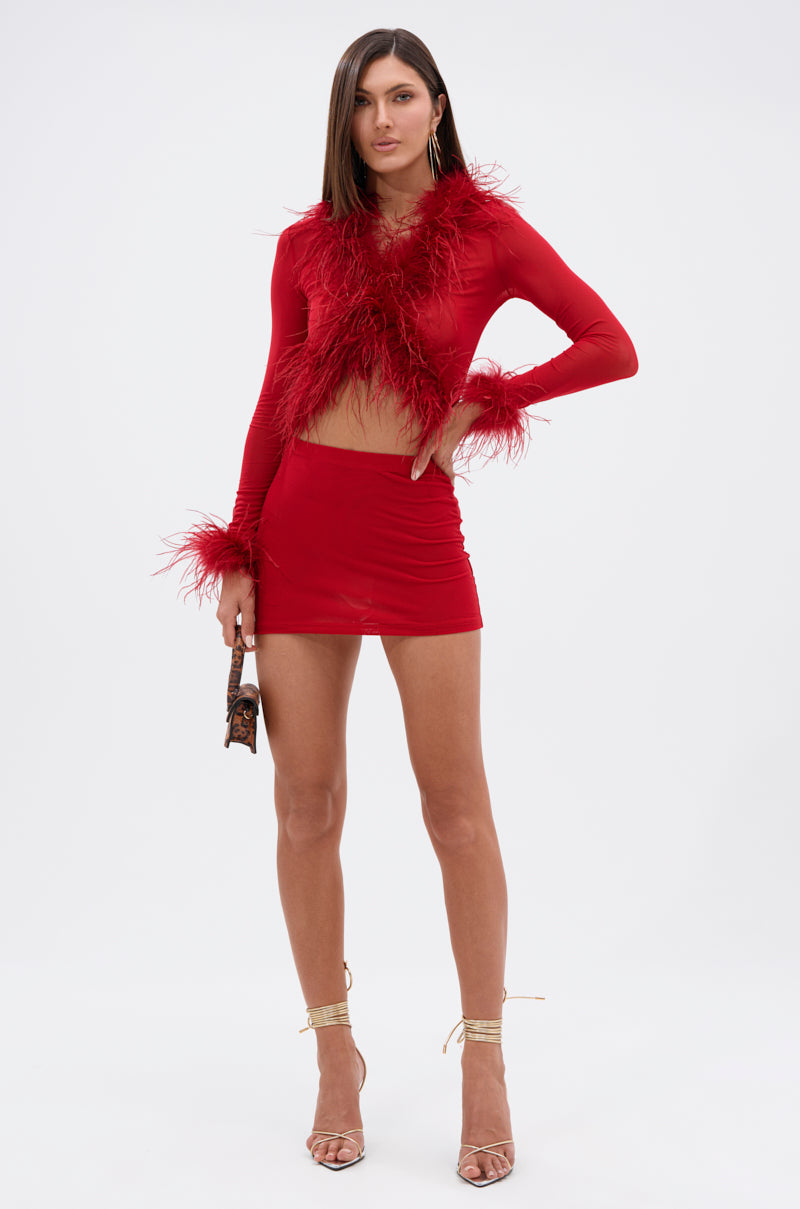 FIERCE MESH MINI SKIRT