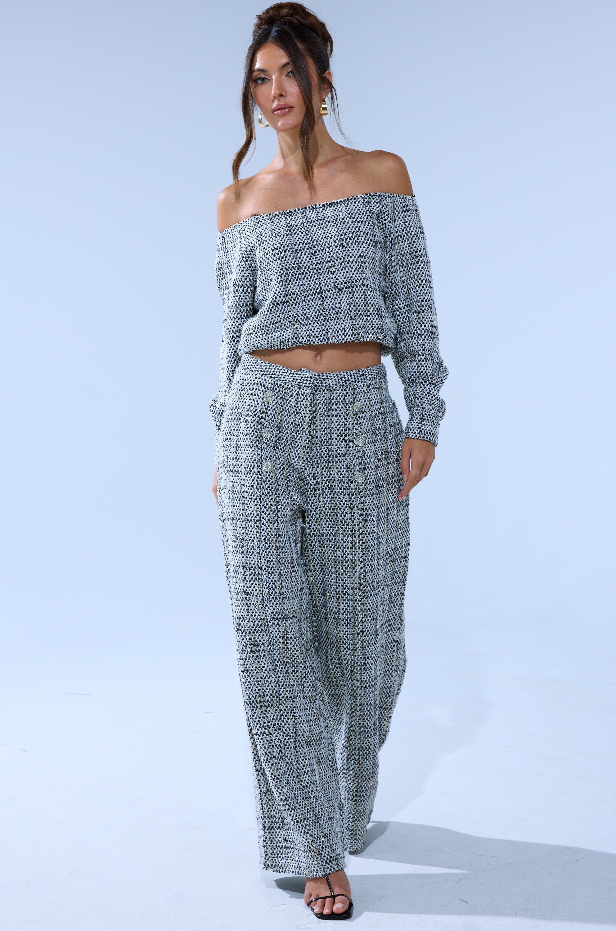 DRESSY VIBES TWEED PANT
