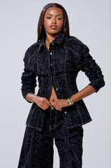 FEELS LIKE MONEY DENIM BUTTON DOWN