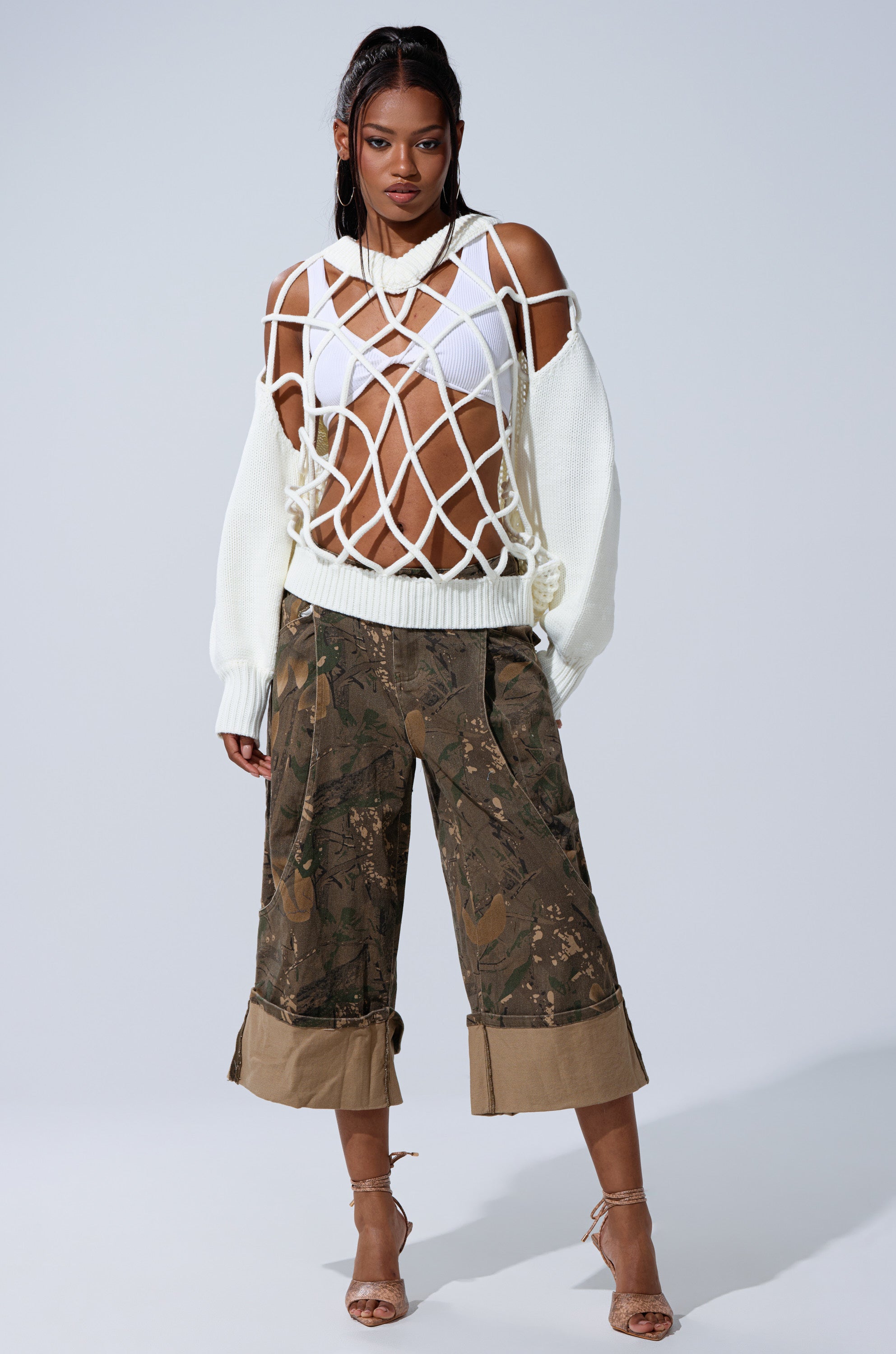 OVER THE TOP CUT OUT OVERSIZED SWEATER