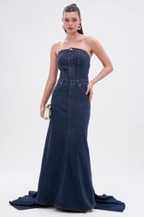 LUNA DENIM MAXI DRESS