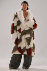 FLEUR PATCHWORK FAUX FUR