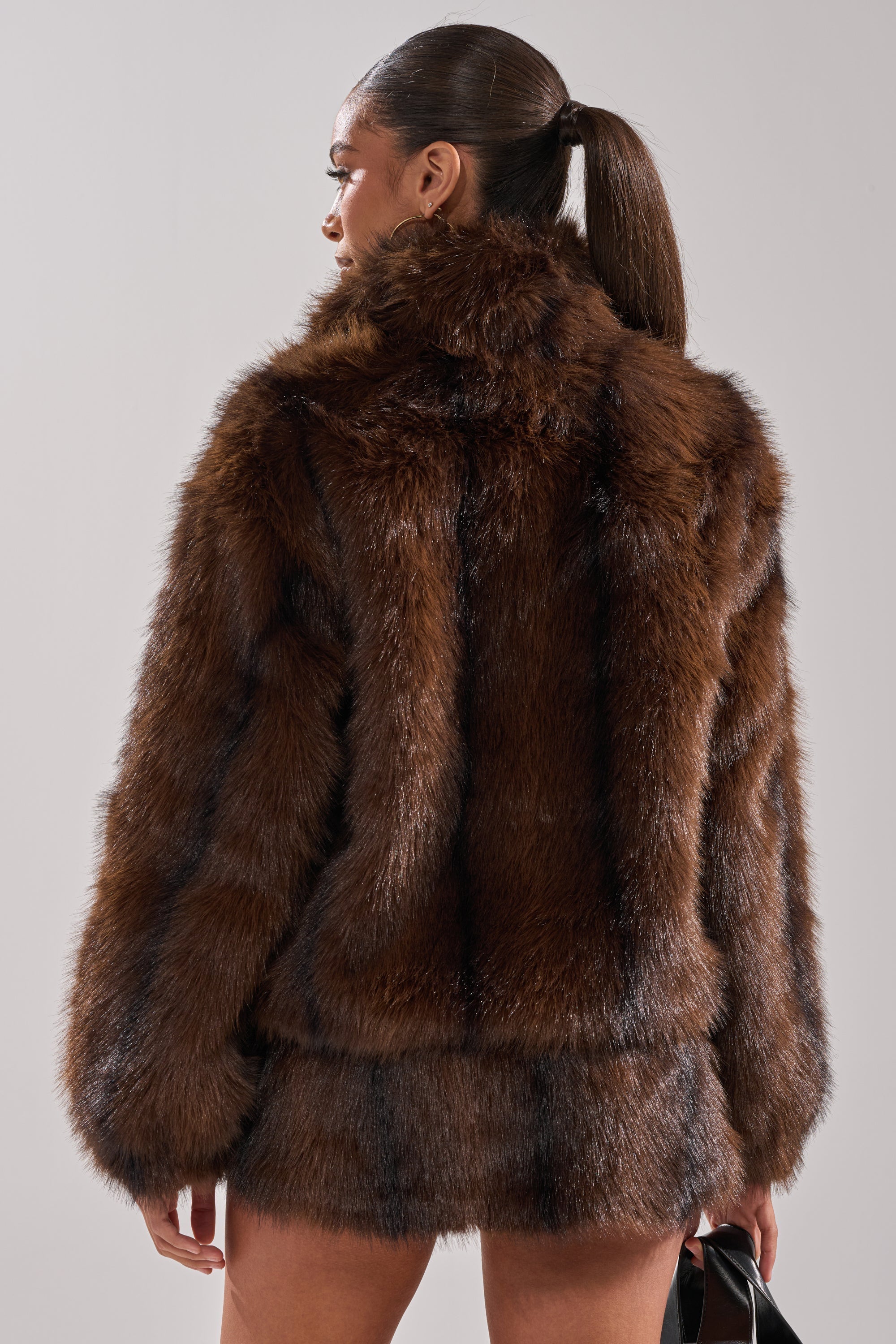 COZY VIBES QUARTER ZIP FUR SWEATSHIRT