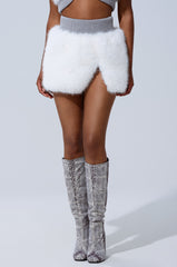 COZY VIBES FUR MINI SKIRT