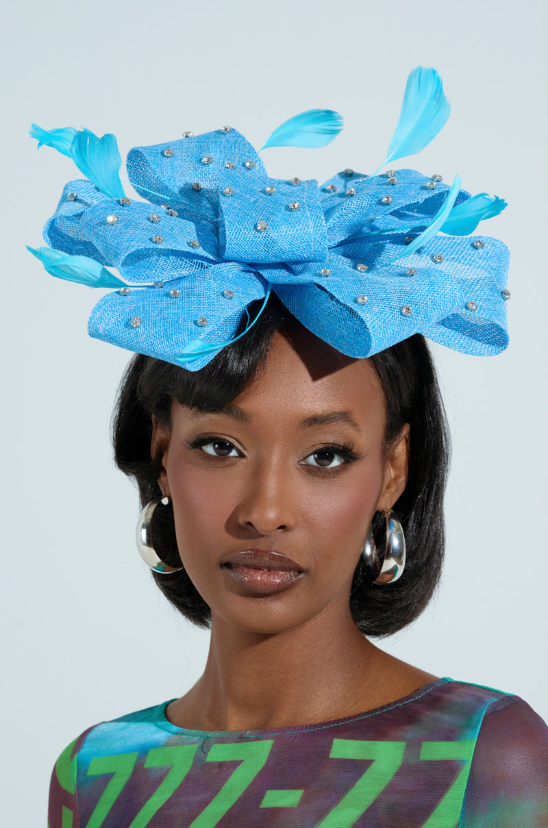 DENIM AND DIAMONDS CLIP ON HEADBAND