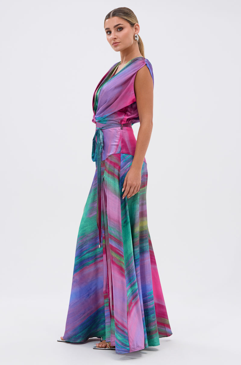 FOR HOLDING PRINTED MAXI DRESS
