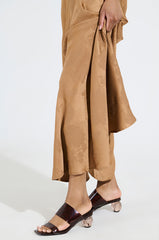 AZALEA WANG LIRIO BROWN BALL HEEL SANDAL