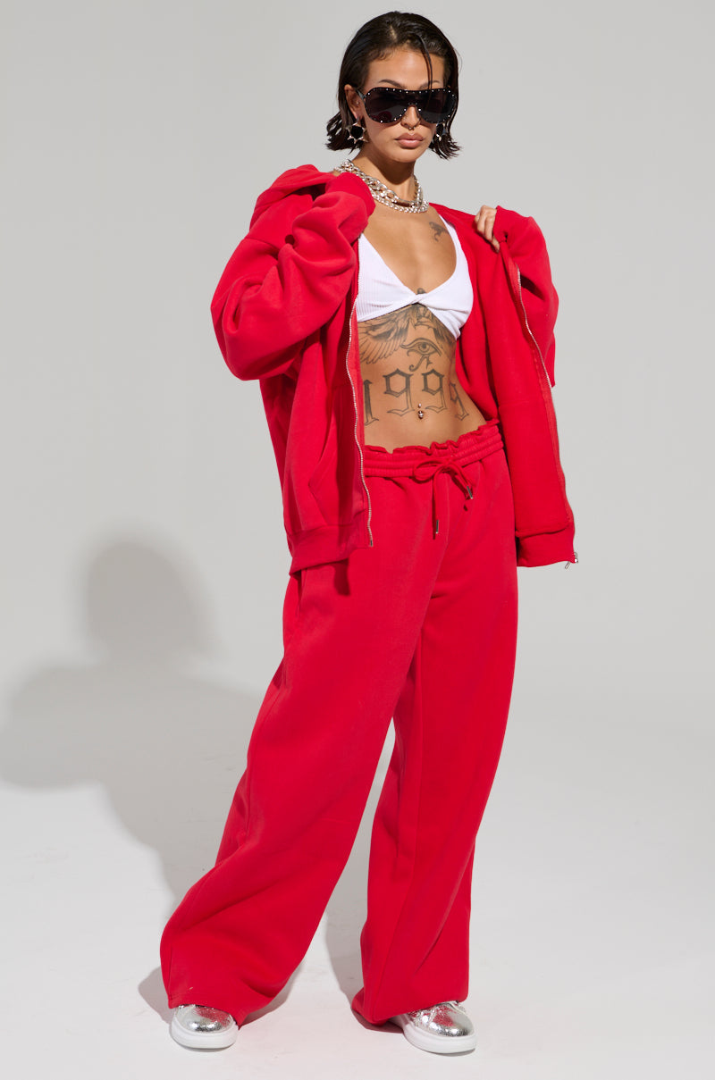 LOVER OVERSIZED ZIP UP SWEATSHIRT