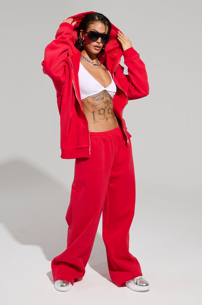 LOVER OVERSIZED ZIP UP SWEATSHIRT