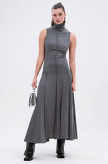 DONT GIVE UP MOCK NECK KNIT MAXI DRESS
