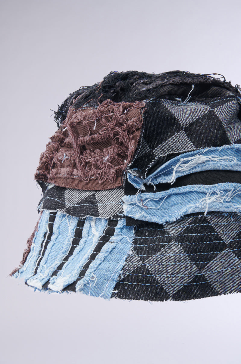 RAY DENIM PATCHWORK HAT