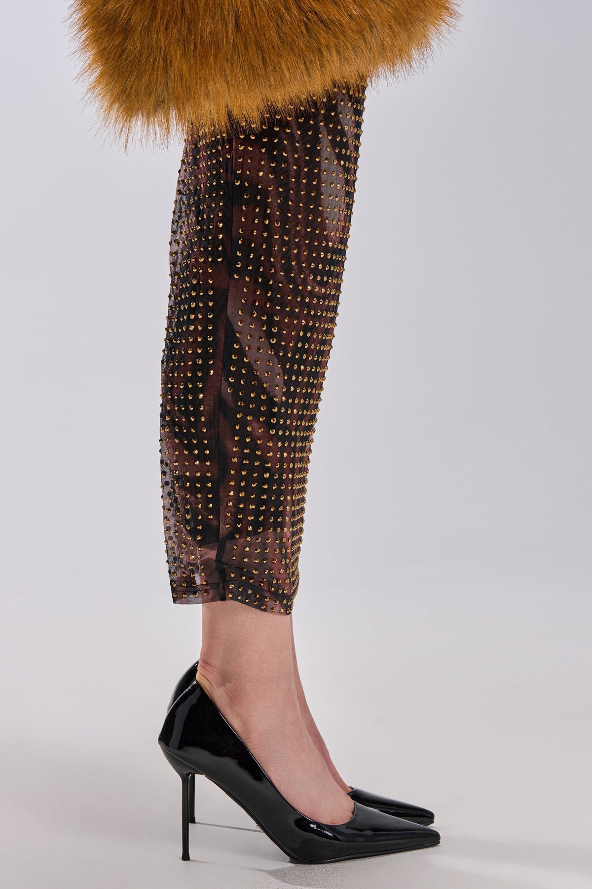 AZALEA WANG NIKOMEDES BLACK PATENT STILETTO PUMP