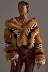 OLYMPIA PANELED FAUX FUR