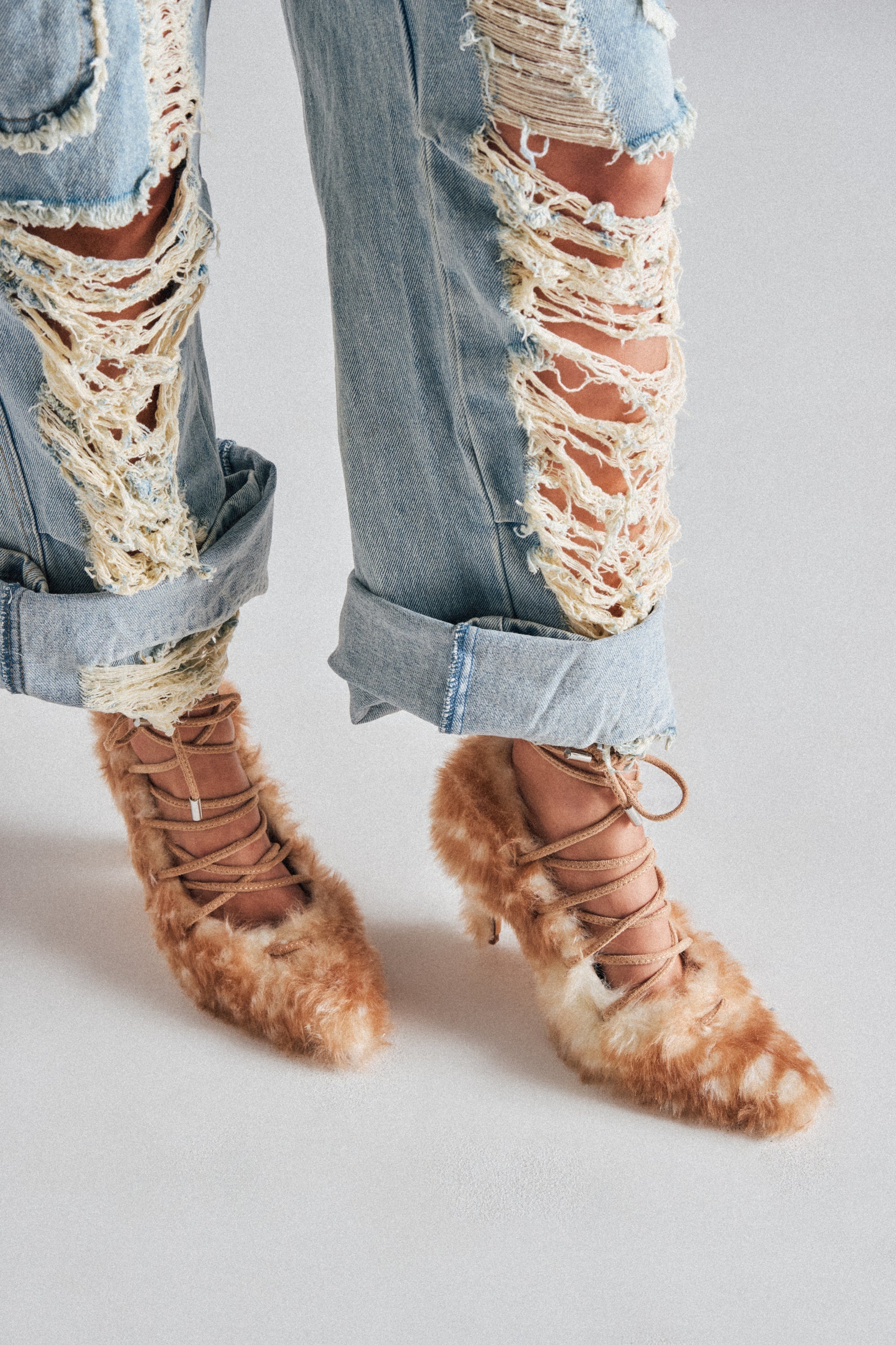 AZALEA WANG PAULHINO SNOW LEOPARD STRAPPY PUMP