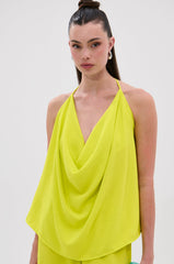 BRIGHTEST IN THE CITY COWL NECK BLOUSE