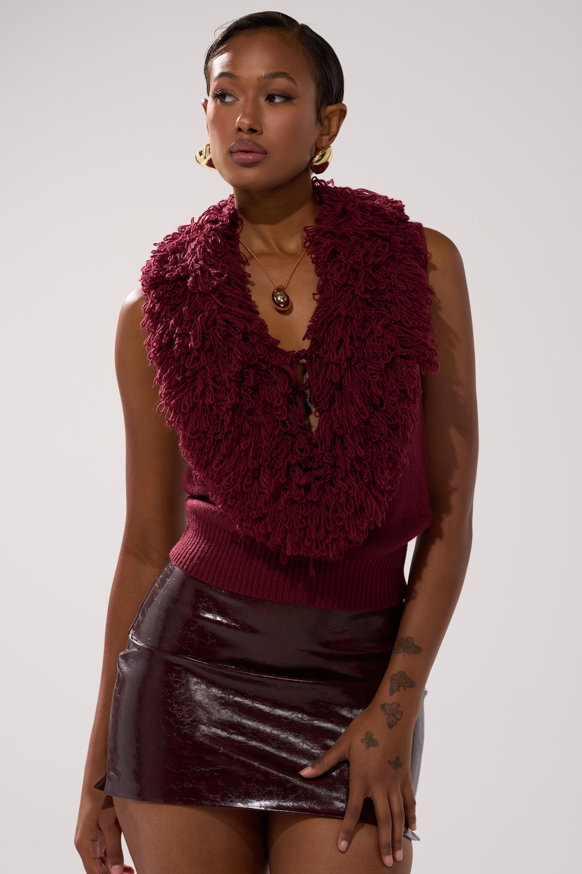 CARLY FRINGE OPEN FRONT SWEATER