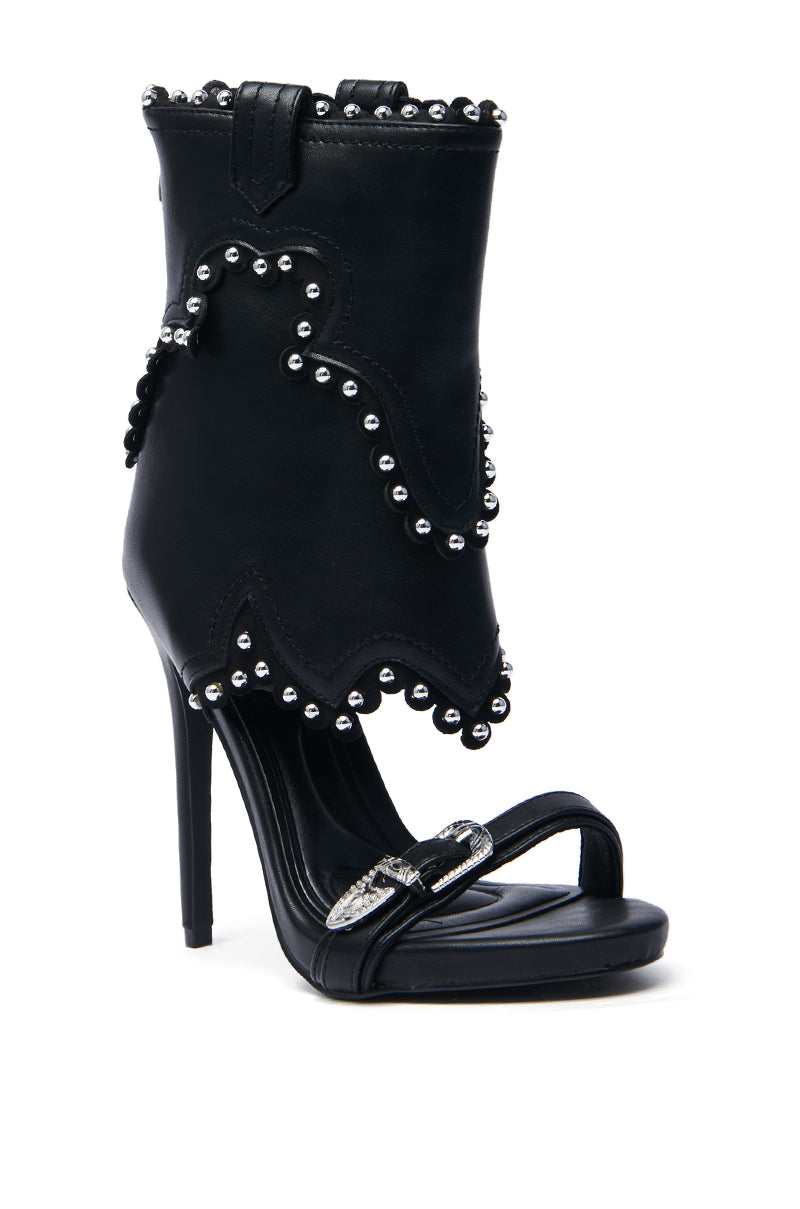 AZALEA WANG RUMMIE BLACK STILETTO SANDAL