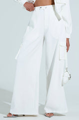BUTTERCUP CARGO TROUSER IN WHITE
